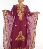 Royal Ethnic Maxi Abaya Moroccan Islamic Kaftan Beach Fancy Modern Floor Length Bell Sleeve For Women Dress