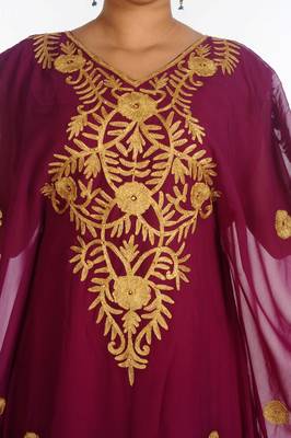 Royal Ethnic Maxi Abaya Moroccan Islamic Kaftan Beach Fancy Modern Floor Length Bell Sleeve For Women Dress 3