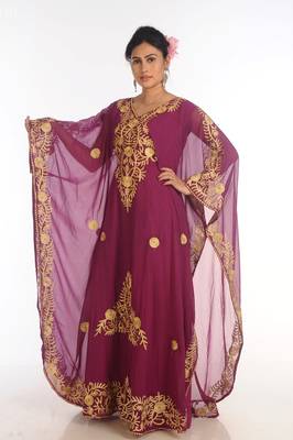 Royal Ethnic Maxi Abaya Moroccan Islamic Kaftan Beach Fancy Modern Floor Length Bell Sleeve For Women Dress 5