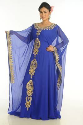 Shop Ethnic Maxi Abaya Moroccan Islamic Kaftan Beach Fancy Modern Floor Length Bell Sleeve For Women Dress 5