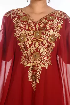 SALE !! Moroccan Islamic Kaftan Beach Fancy Modern Floor Length Bell Sleeve For Women Dress