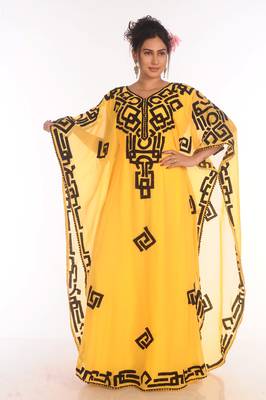 SALE !! 2021 Moroccan Islamic Kaftan Beach Fancy Modern Floor Length Bell Sleeve For Women Dress 2