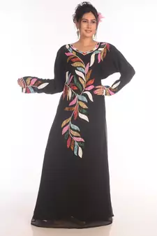 Royal Ethnic Maxi Abaya Moroccan Islamic Kaftan Beach Fancy Modern Floor Length Bell Sleeve For Women Dress