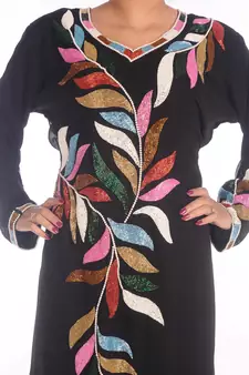 Royal Ethnic Maxi Abaya Moroccan Islamic Kaftan Beach Fancy Modern Floor Length Bell Sleeve For Women Dress