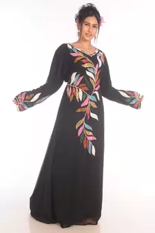 Royal Ethnic Maxi Abaya Moroccan Islamic Kaftan Beach Fancy Modern Floor Length Bell Sleeve For Women Dress