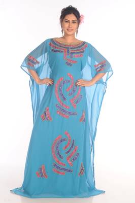 SALE !! Dubai Moroccan Islamic  Kaftan Beach Fancy Modern Floor Length Bell Sleeve For Women Dress 1