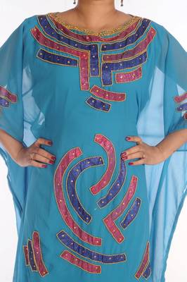 SALE !! Dubai Moroccan Islamic  Kaftan Beach Fancy Modern Floor Length Bell Sleeve For Women Dress 3