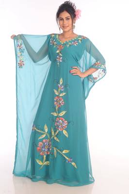 SALE !! Dubai Moroccan Islamic Kaftan Beach Fancy Modern Floor Length Bell Sleeve For Women Dress 5