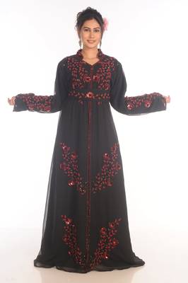 SALE !! Moroccan Islamic Kaftan Beach Fancy Modern Floor Length Bell Sleeve For Women Dress 1