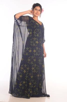 Exclusive Maxi Abaya Moroccan Islamic Kaftan Beach Fancy Modern Floor Length Bell Sleeve For Women Dress 4