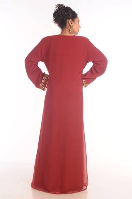 Moroccan Islamic Kaftan Ethnic Maxi Abaya Beach Fancy Modern Floor Length Bell Sleeve For Women Dress 6