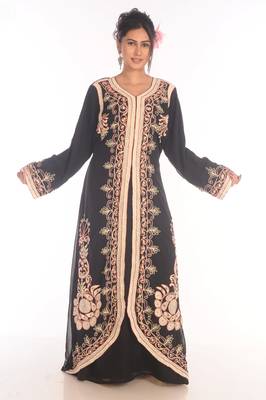 SALE !!  Moroccan Islamic Kaftan Beach Fancy Modern Floor Length Bell Sleeve For Women Dress 1