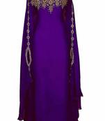 Ethnic Maxi Abaya Moroccan Islamic Modern Color Machine Work Kaftan Beach Fancy Modern Floor Length Bell Sleeve