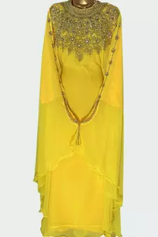 Royal Elegant Moroccan Islamic Party Wear Kaftan Beach Fancy Modern Floor Length Bell Sleeve For Women Dress