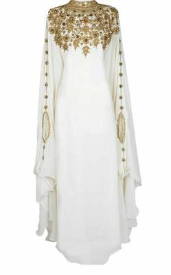 Exclusive Maxi Abaya Moroccan Islamic Kaftan Beach Fancy Modern Floor Length Bell Sleeve For Women Dress 2