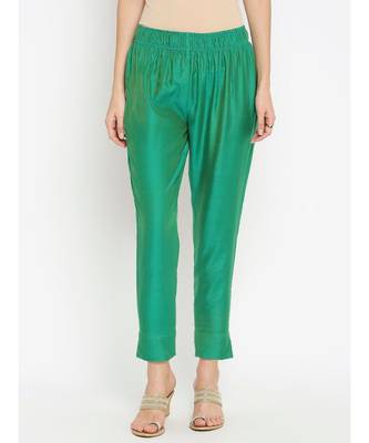 Desi Weavess Green Solid kurta with Trouser 5