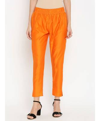 Desi Weavess Orange Solid Kurta with Trouser 5