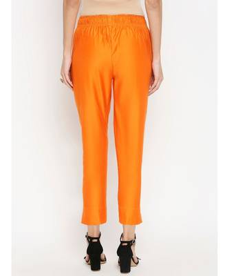 Desi Weavess Orange Solid Kurta with Trouser 6