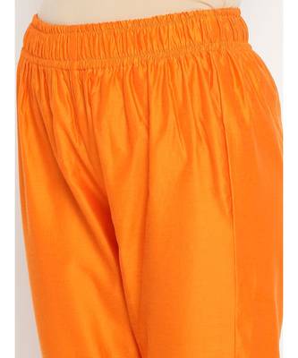 Desi Weavess Orange Solid Kurta with Trouser 7