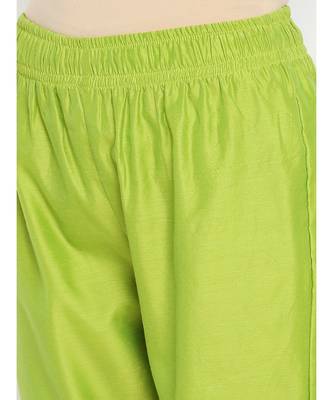 Desi Weavess Lime Green Solid Kurta with Trouser 7