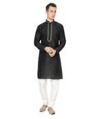 Royal Kurta Men's Jacquard Silk Embroidered Kurta Pyjama