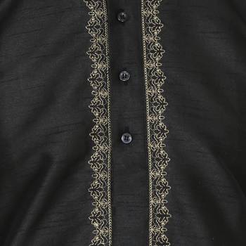 Royal Kurta Men's Jacquard Silk Embroidered Kurta Pyjama 2