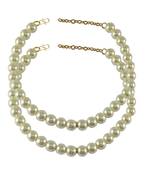 White Crystal Anklets