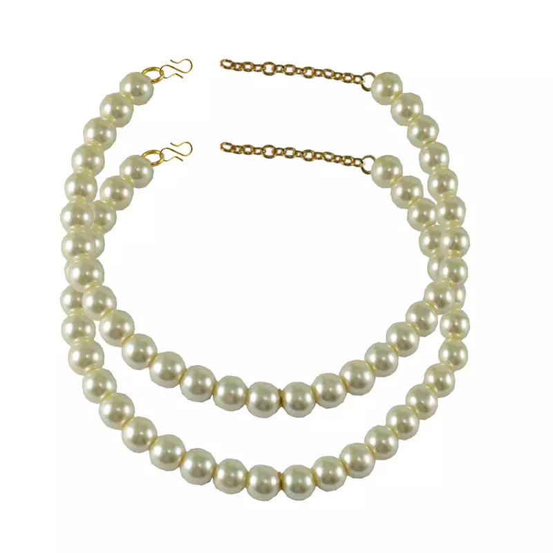 White Crystal Anklets