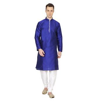 Royal Kurta Men's Cotton Silk Kurta Churidar 4