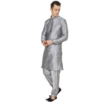 Royal Kurta Men's Cotton Silk Kurta Churidar 2