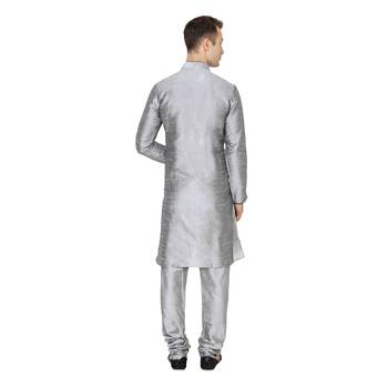 Royal Kurta Men's Cotton Silk Kurta Churidar 4