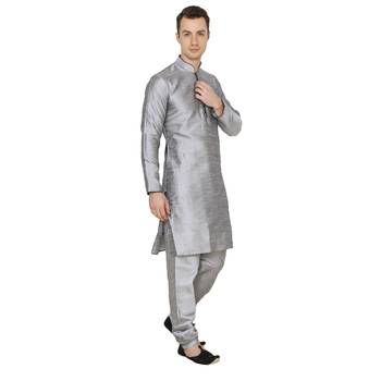 Royal Kurta Men's Cotton Silk Kurta Churidar 5