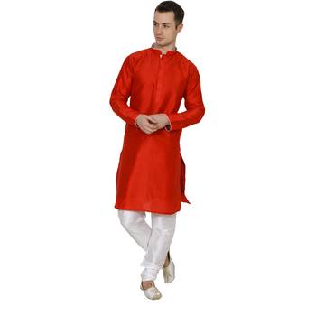 Royal Kurta Men's Dupion Silk Kurta Pyjama Set 1