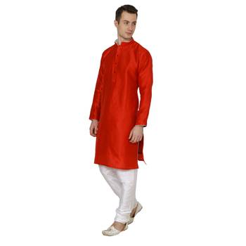 Royal Kurta Men's Dupion Silk Kurta Pyjama Set 2