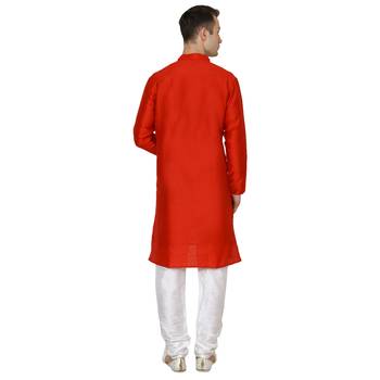 Royal Kurta Men's Dupion Silk Kurta Pyjama Set 3