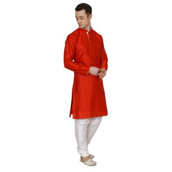 Royal Kurta Men's Dupion Silk Kurta Pyjama Set 5