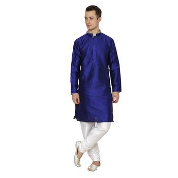 Royal Kurta Men's Dupion Silk Kurta Pyjama Set 1