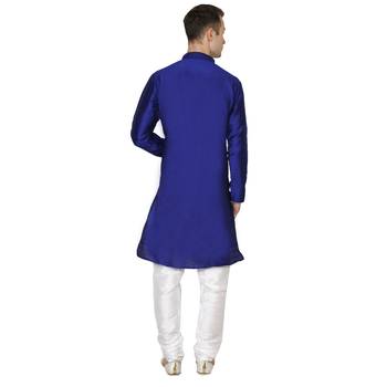 Royal Kurta Men's Dupion Silk Kurta Pyjama Set 3