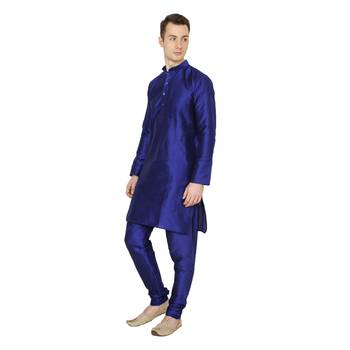 Royal Kurta Men's Jacquard Silk Printed Kurta Churidar 2