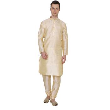Royal Kurta Men's Jacquard Silk Printed Kurta Churidar 1
