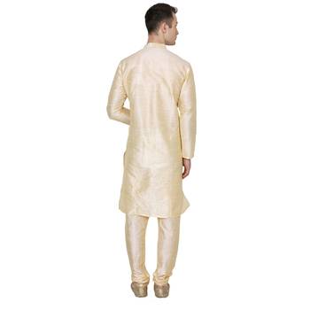 Royal Kurta Men's Jacquard Silk Printed Kurta Churidar 3