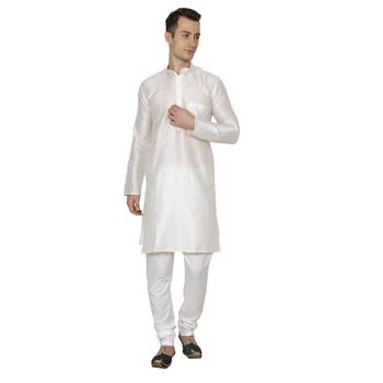 Royal Kurta Men's Jacquard Silk Printed Kurta Churidar 1