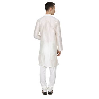 Royal Kurta Men's Jacquard Silk Printed Kurta Churidar 2