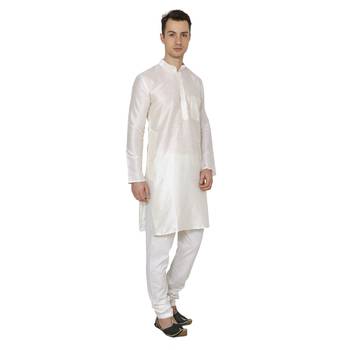 Royal Kurta Men's Jacquard Silk Printed Kurta Churidar 5