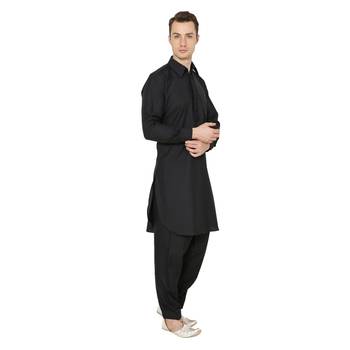 Royal Kurta Men's Jacquard Silk Printed Kurta Churidar 2