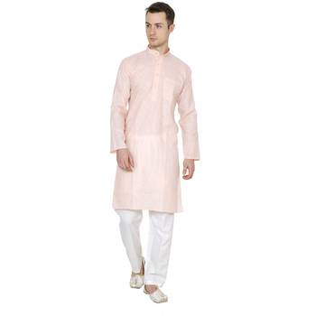 Royal Kurta Men's Linen Pathani Suit 1