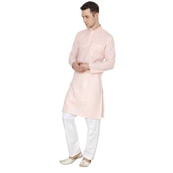 Royal Kurta Men's Linen Pathani Suit 3
