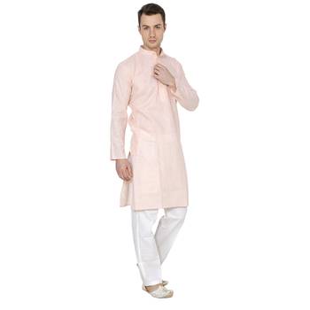 Royal Kurta Men's Linen Pathani Suit 5
