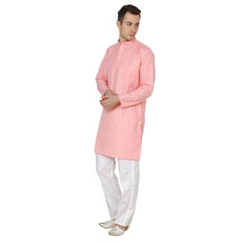 Royal Kurta Men's Linen Pathani Suit 3