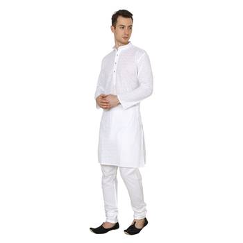 Royal Kurta Men's Polycotton Embroidered Pathani Suit 2